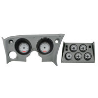 1968-77 Chevy Corvette MHX Instruments (Metric) - Black Alloy Face, Red Display