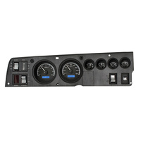 1968-70 Dodge Charger/1969-70 Coronet R/T MHX Instruments (Metric) Black Alloy Face, Blue Display