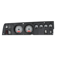 1968-70 Dodge Charger/1969-70 Coronet R/T MHX Instruments (Metric) Silver Alloy Face, Red Display
