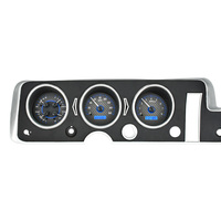 1968 Pontiac GTO/Lemans/Tempest MHX Instruments (Metric) Carbon Fibre Face, Blue Display