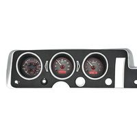 1968 Pontiac GTO/Lemans/Tempest MHX Instruments (Metric) Carbon Fibre Face, Red Display