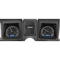 1969 Camaro MHX Instruments (Metric) Black Alloy Face, Blue Display