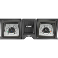 1969 Camaro MHX Instruments (Metric) - Silver Alloy Face, White Display
