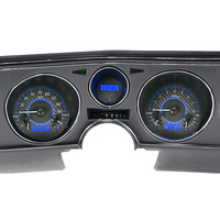 1969 Chevy Chevelle/Malibu/El Camino MHX Instruments (Metric) - Carbon Fibre Face, Blue Display