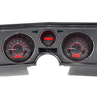 1969 Chevy Chevelle/Malibu/El Camino MHX Instruments (Metric) - Carbon Fibre Face, Red Display