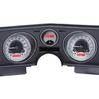 1969 Chevy Chevelle/Malibu/El Camino MHX Instruments (Metric) - Silver Alloy Face, Red Display
