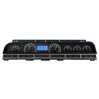 1969-70 Chevy Impala/Caprice MHX Instruments (Metric) Black Alloy Face, Blue Display