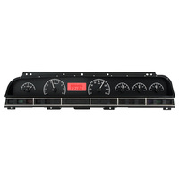 1969-70 Chevy Impala/Caprice MHX Instruments (Metric) Black Alloy Face, Red Display