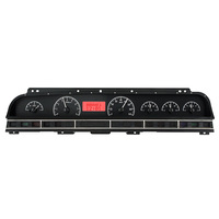 1969-70 Chevy Impala/Caprice MHX Instruments (Metric) - Black Alloy Face, Red Display