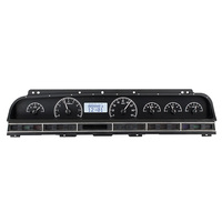 1969-70 Chevy Impala/Caprice MHX Instruments (Metric) Black Alloy Face, White Display