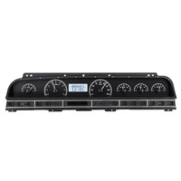 1969-70 Chevy Impala/Caprice MHX Instruments (Metric) - Black Alloy Face, White Display