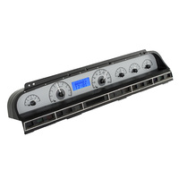 1969-70 Chevy Impala/Caprice MHX Instruments (Metric) Silver Alloy Face, Blue Display