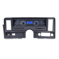 1969-76 Chevy Nova/73-75 Buick Apollo MHX Instruments (Metric) - Carbon Fibre Face, Blue Display