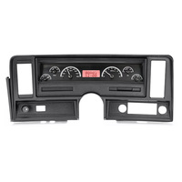 1969-76 Chevy Nova/73-75 Buick Apollo MHX Instruments (Metric) - Black Alloy Face, Red Display