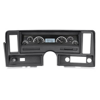 1969-76 Chevy Nova/73-75 Buick Apollo MHX Instruments (Metric) - Black Alloy Face, White Display