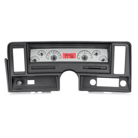 1969-76 Chevy Nova/73-75 Buick Apollo MHX Instruments (Metric) Silver Alloy Face, Red Display