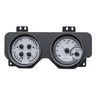 1969 Pontiac Firebird MHX Instruments (Metric) Silver Alloy Face, White Display