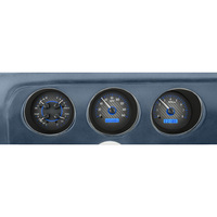 1969 Pontiac GTO/Le Mans MHX Instruments (Metric) Carbon Fibre Face, Blue Display