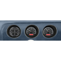 1969 Pontiac GTO/Le Mans MHX Instruments (Metric) Black Alloy Face, Red Display