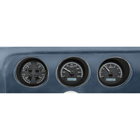 1969 Pontiac GTO/Le Mans MHX Instruments (Metric) Black Alloy Face, White Display