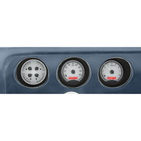 1969 Pontiac GTO/Le Mans MHX Instruments (Metric) Silver Alloy Face, Red Display