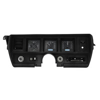 1970-72 Buick Skylark MHX Instruments (Metric) Black Alloy Face, White Display