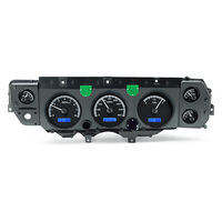 1970-72 Chevy Chevelle SS/Monte Carlo/El Camino/71 GMC Sprint SP MHX Instruments (Metric) Black Alloy Face, Blue Display