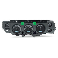 1970-72 Chevy Chevelle SS/Monte Carlo/El Camino/71 GMC Sprint SP MHX Instruments (Metric) Black Alloy Face, White Display