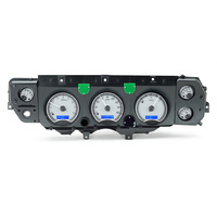 1970-72 Chevy Chevelle SS/Monte Carlo/El Camino/71 GMC Sprint SP MHX Instruments (Metric) Silver Alloy Face, Blue Display