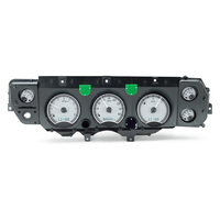1970-72 Chevy Chevelle SS/Monte Carlo/El Camino/71 GMC Sprint SP MHX Instruments (Metric) Silver Alloy Face, White Display