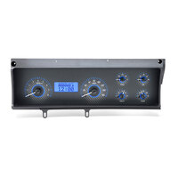 1970-72 Chevy Malibu/Non SS Chevelle/El Camino MHX Instruments (Metric) Carbon Fibre Face, Blue Display
