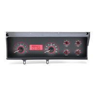 1970-72 Chevy Malibu/Non SS Chevelle/El Camino MHX Instruments (Metric) Carbon Fibre Face, Red Display
