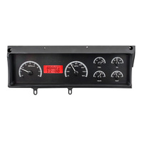1970-72 Chevy Malibu/Non SS Chevelle/El Camino MHX Instruments (Metric) Black Alloy Face, Red Display