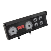 1970-72 Chevy Malibu/Non SS Chevelle/El Camino MHX Instruments (Metric) Silver Alloy Face, Red Display
