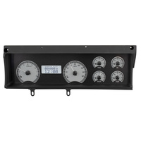 1970-72 Chevy Malibu/Non SS Chevelle/El Camino MHX Instruments (Metric) Silver Alloy Face, White Display