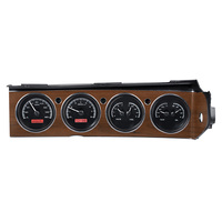 1970-74 Dodge Challenger/1970-74 Plymouth Cuda with Rallye dash MHX Instruments (Metric) Black Alloy Face, Red Display