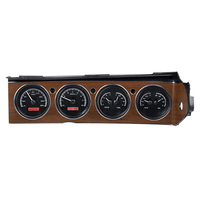1970-74 Dodge Challenger/1970-74 Plymouth Cuda with Rallye dash MHX Instruments (Metric) - Black Alloy Face, Blue Display