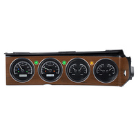 1970-74 Dodge Challenger/1970-74 Plymouth Cuda with Rallye dash MHX Instruments (Metric) Black Alloy Face, White Display