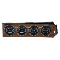 1970-74 Dodge Challenger/1970-74 Plymouth Cuda with Rallye dash MHX Instruments (Metric) - Black Alloy Face, White Display