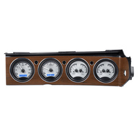 1970-74 Dodge Challenger/1970-74 Plymouth Cuda with Rallye dash MHX Instruments (Metric) Silver Alloy Face, Blue Display