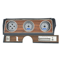 1970-72 Oldsmobile Cutlass 442 MHX Instruments (Metric) - Silver Alloy Face, Blue Display