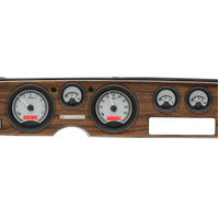 1970-81 Pontiac Firebird MHX Instruments (Metric) Silver Alloy Face, Red Display
