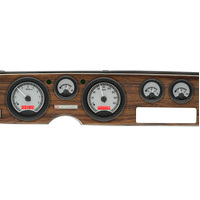 1970-81 Pontiac Firebird MHX Instruments (Metric) - Silver Alloy Face, Red Display