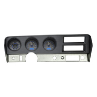 1970-72 Pontiac GTO/LeMans MHX Instruments (Metric) Carbon Fibre Face, Blue Display