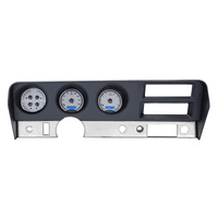 1970-72 Pontiac GTO/LeMans MHX Instruments (Metric) Silver Alloy Face, Blue Display