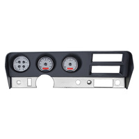1970-72 Pontiac GTO/LeMans MHX Instruments (Metric) - Silver Alloy Face, Red Display