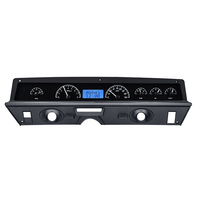 1971-76 Chevy Caprice/Impala MHX Instruments (Metric) Black Alloy Face, Blue Display