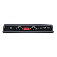 1971-76 Chevy Caprice/Impala MHX Instruments (Metric) - Black Alloy Face, Red Display