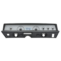 1971-76 Chevy Caprice/Impala MHX Instruments (Metric) - Silver Alloy Face, White Display