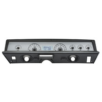 1971-76 Chevy Caprice/Impala MHX Instruments (Metric) Silver Alloy Face, White Display